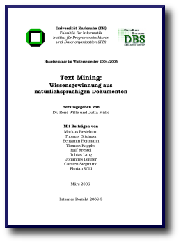 Text Mining Bericht Titelseite
