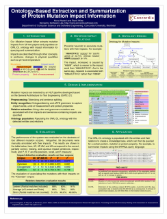 Poster at BioNLP 2010: Ontology-Based Extraction and Summarization of Protein Mutation Impact Information