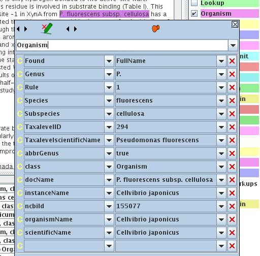 OrganismTagger example result annotation